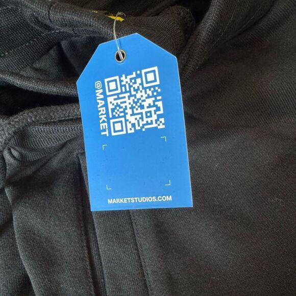 Market Studios Beware of Humans Joggers Pants Black Green Size M Brand New - Picture 7 of 7